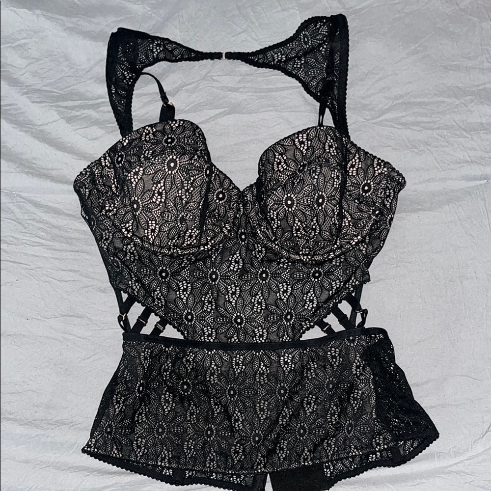 Victoria's Secret Black Lace Bra with Underwire Support
